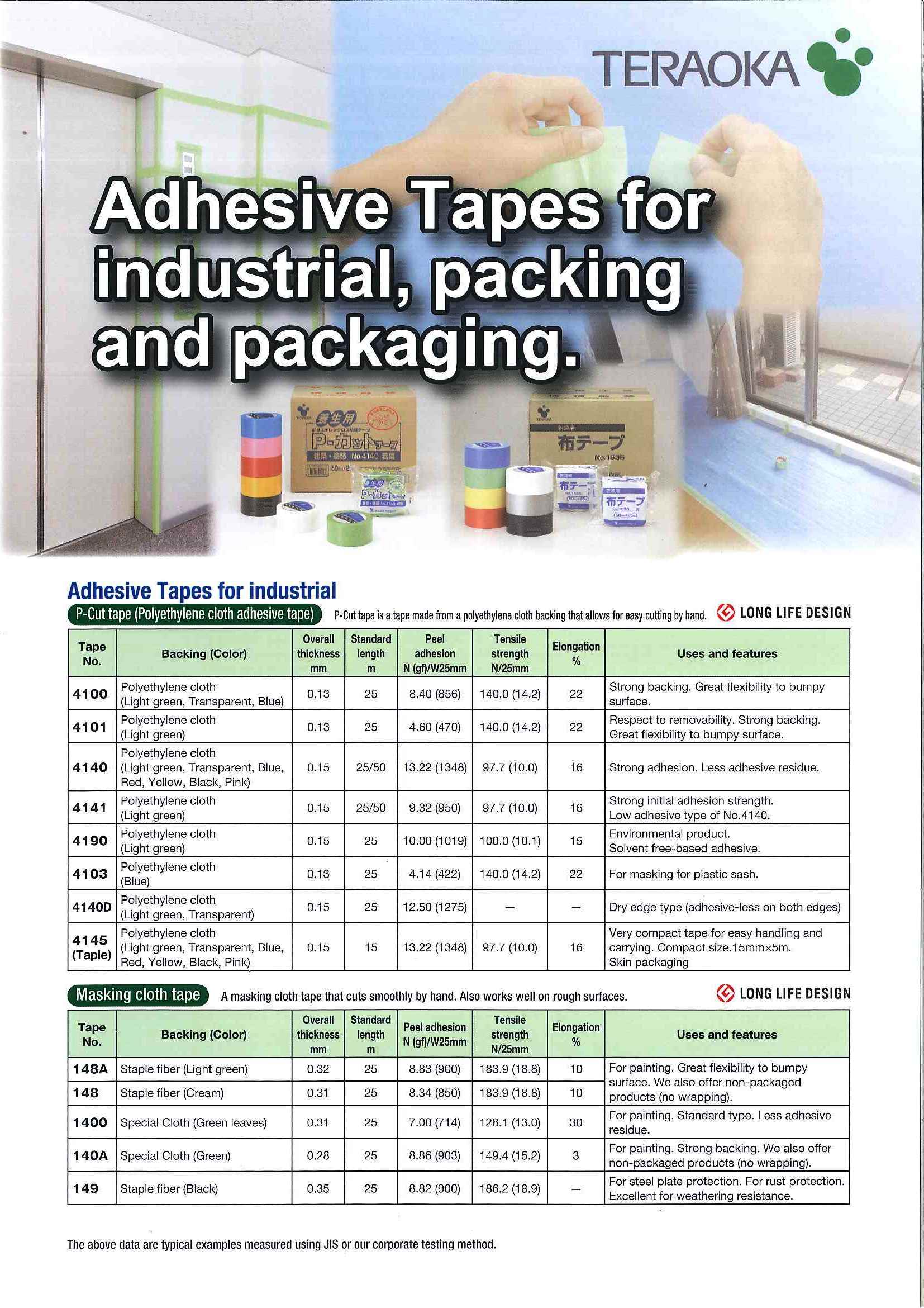 Adhesive Tapes for industrial, packing and packaging Catalog
