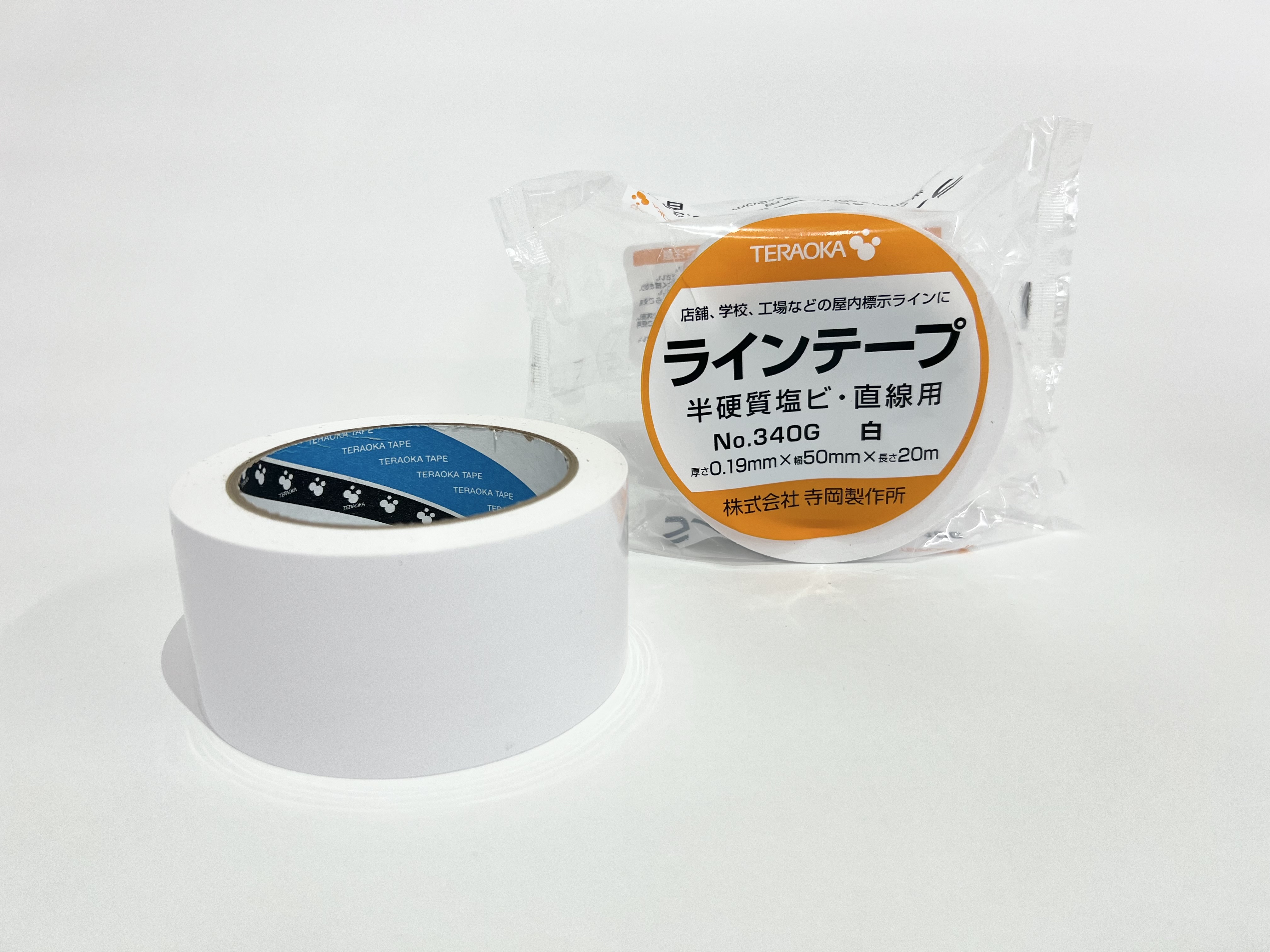 当店だけの限定モデル 寺岡製作所 ラインテープ 50mm×20m 白 340 お得10個パック